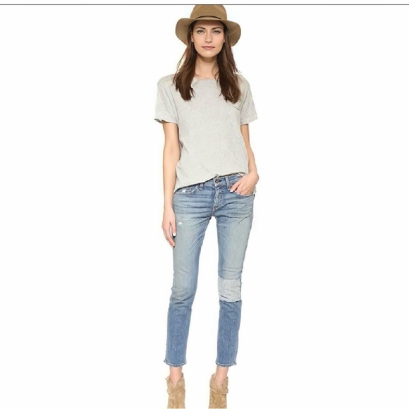 rag & bone Women's Light Wash
TOMBOY Distressed Patched Jeans in
Ludlow size 24 - Picture 1 of 15